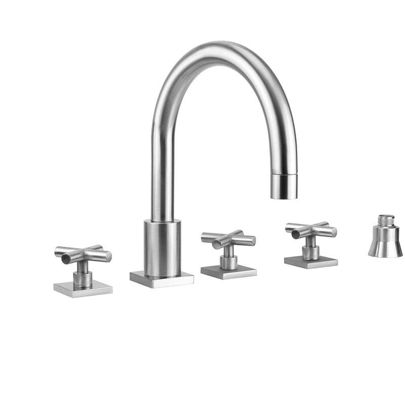 Jaclo 9981-TSQ462-S-TRIM Contempo Uptown Roman Tub Set With Hub Base Cross Handles - Parent