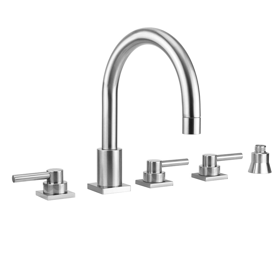 Jaclo 9981-TSQ632-S-TRIM Contempo Uptown Roman Tub Set With Low Contempo Lever Handles - Parent