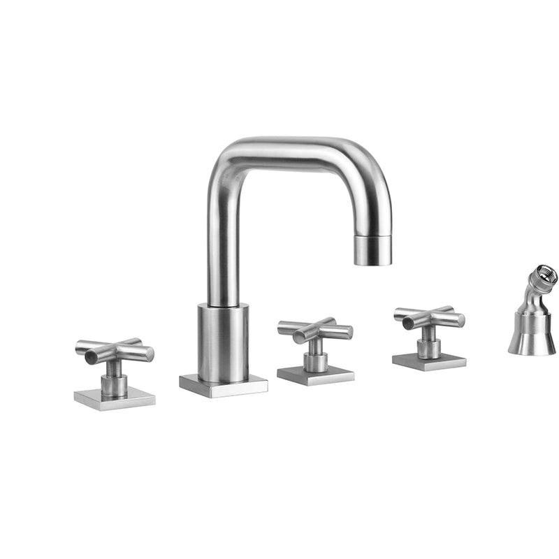 Jaclo 9983-TSQ462-A-TRIM Contempo Downtown Roman Tub Set With Hub Base Cross Handles - Parent