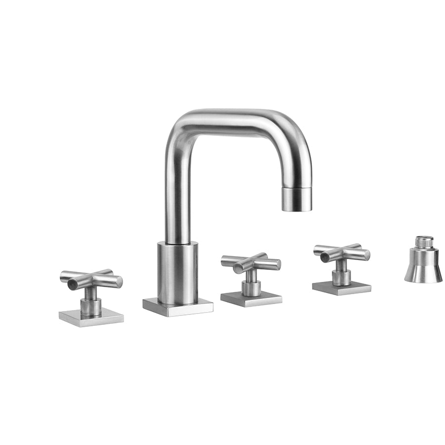 Jaclo 9983-TSQ462-S-TRIM Contempo Downtown Roman Tub Set With Hub Base Cross Handles - Parent