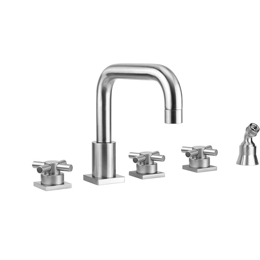 Jaclo 9983-TSQ630-A-TRIM Contempo Downtown Roman Tub Set With Low Contempo Cross Handles - Parent