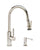 Waterstone 9990-2 Modern Angle Spout Prep Pulldown Kitchen Faucet 2pc Suite