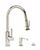 Waterstone 9990-3 Modern Angle Spout Prep Pulldown Kitchen Faucet 3pc Suite