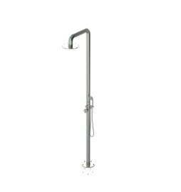 Rubinet 9HSH2 Pressure Balance Outdoor Shower with Hand Held Shower 10 Shower Head - Parent