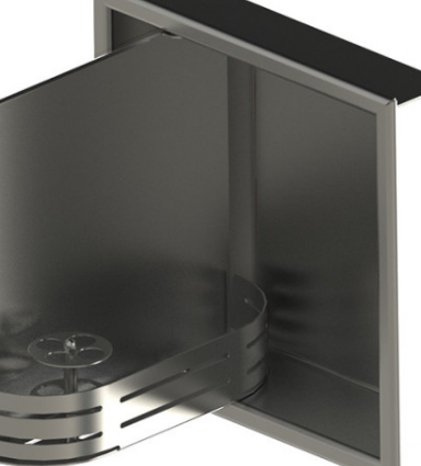 Rubinet 9TWN3 12 x 12 Recessed WalNiche with door