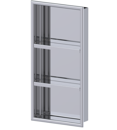Rubinet 9TWN4 12 x 24 Recessed WalNiche With Adjust. Shelves