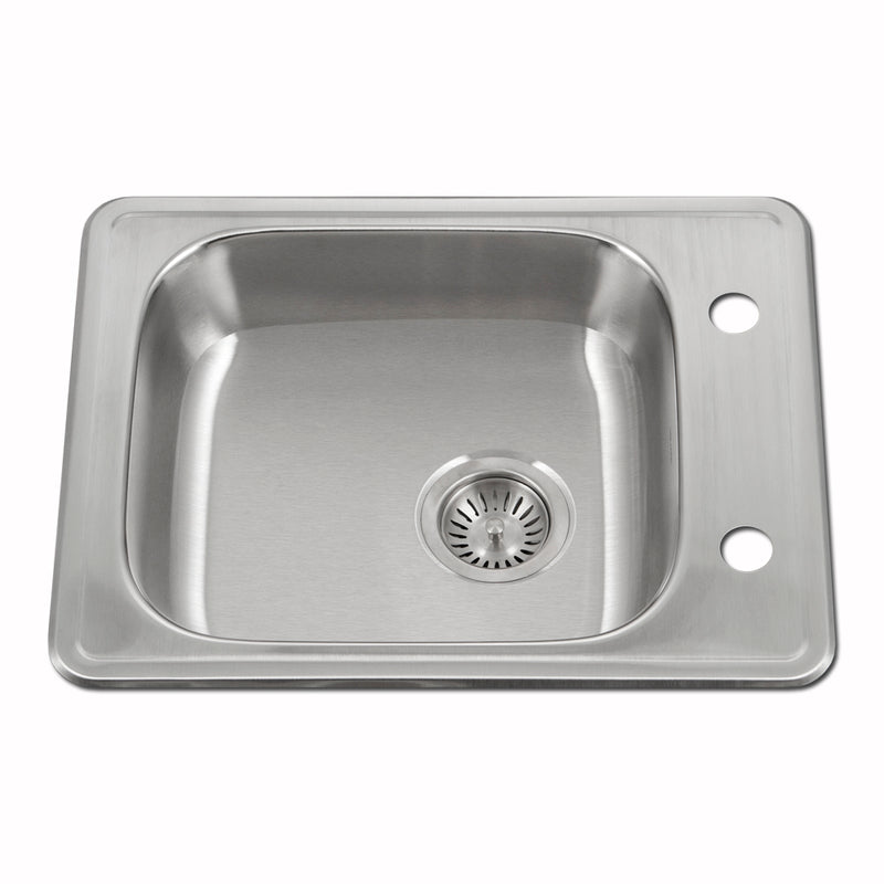 Houzer ADA Compliant Stainless Steel Drop-in Topmount 2-hole Single Bowl Kitchen Sink - Parent