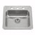 Houzer ADA Compliant Stainless Steel Drop-in Topmount 3-hole Single Bowl Kitchen Sink
