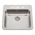 Houzer ADA Compliant Stainless Steel Drop-in Topmount 3-hole Single Bowl Kitchen Sink