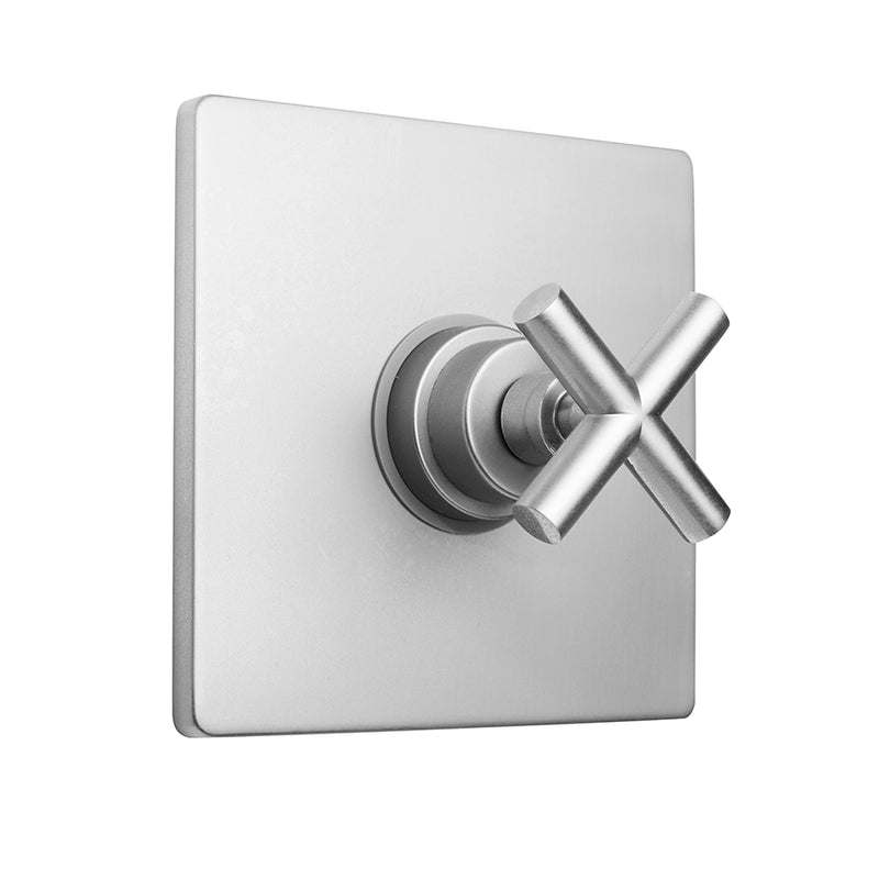 Jaclo A263-TRIM Square Plate With Contempo Hub Base Cross Trim For Pressure Balance Cycling Valve - Parent
