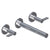 Franz Viegener FV203/J2L.0 Lollipop Wall-Mounted Lavatory Faucet, Knurling Cylinder Handle, Less Drain Assembly - Trim Only