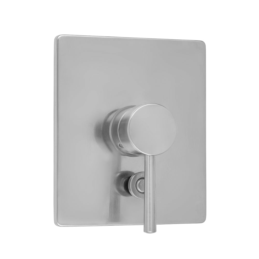 Jaclo A526-TRIM Rectangle Plate With Round Contempo Lever Trim For Pressure Balance Valve With Built-In Diverter