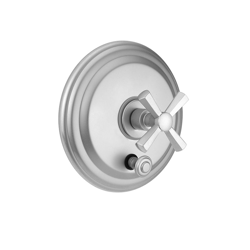 Jaclo A752-TRIM Round Step Plate With Hex Cross Handle Trim For Pressure Balance Cycling Valve With Built-In Diverter - Parent