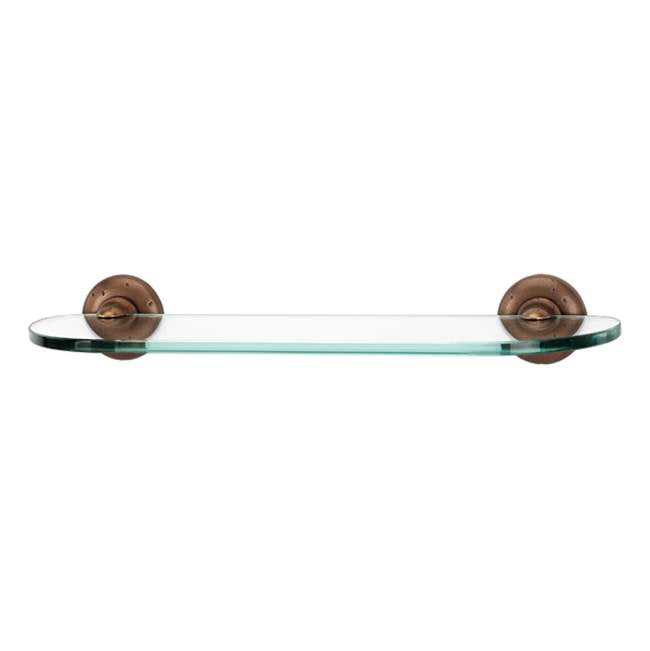 Alno Ribbon & Reed Bath Glass Shelf With Brackets