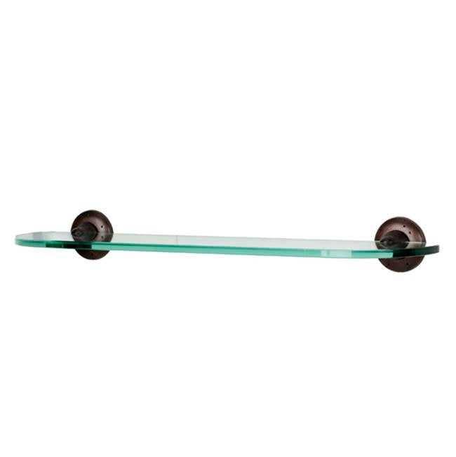 Alno Ribbon & Reed Bath Glass Shelf With Brackets