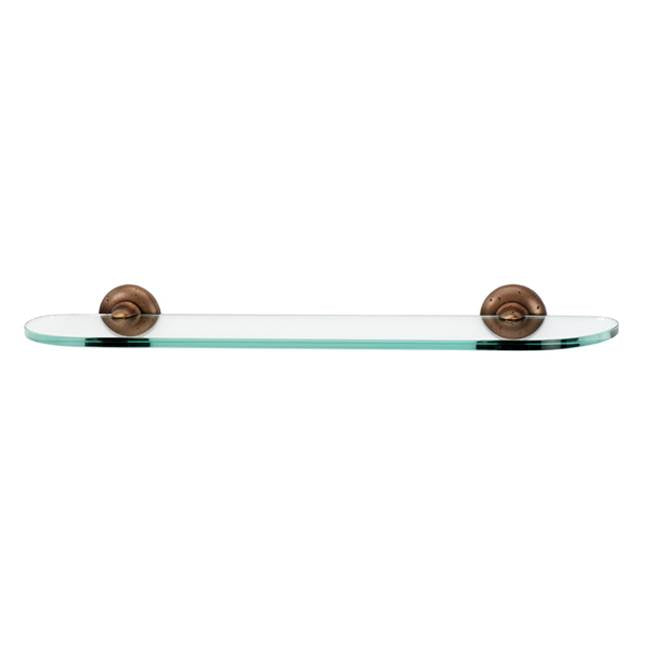 Alno Ribbon & Reed Bath Glass Shelf With Brackets