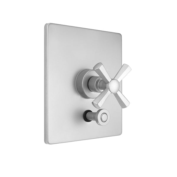 Jaclo A952-TRIM Rectangle Plate With Hex Lever Trim For Pressure Balance Cycling Valve With Built-In Diverter