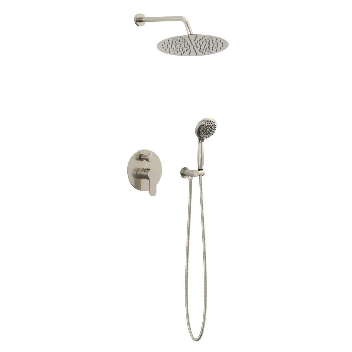 Alta Aqua AA-SH-R-PBVD-HS-12 12'' Shower Head Twist Valve Shower Combo - Parent