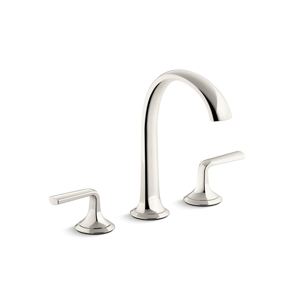 Kallista P25007-LV Script Lavatory Bathroom Sink Faucet, Arch Spout, Lever Handles
