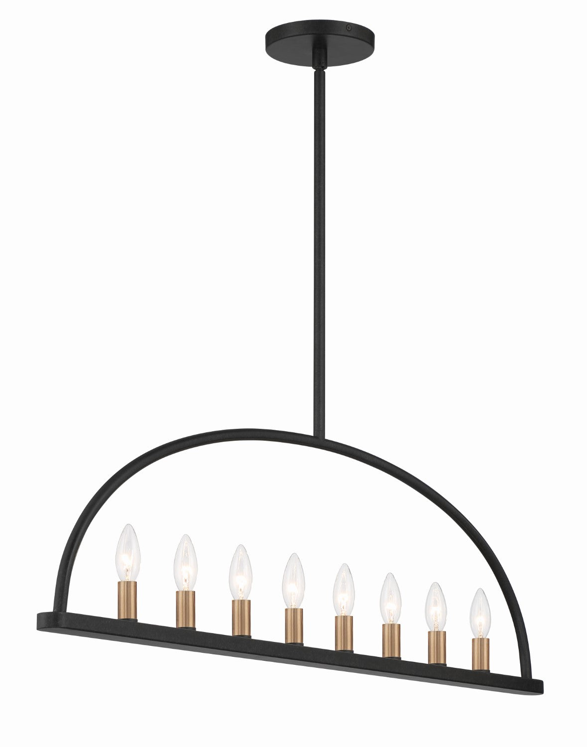 Crystorama ABB-3007 Abbott 8 Light Linear Chandelier