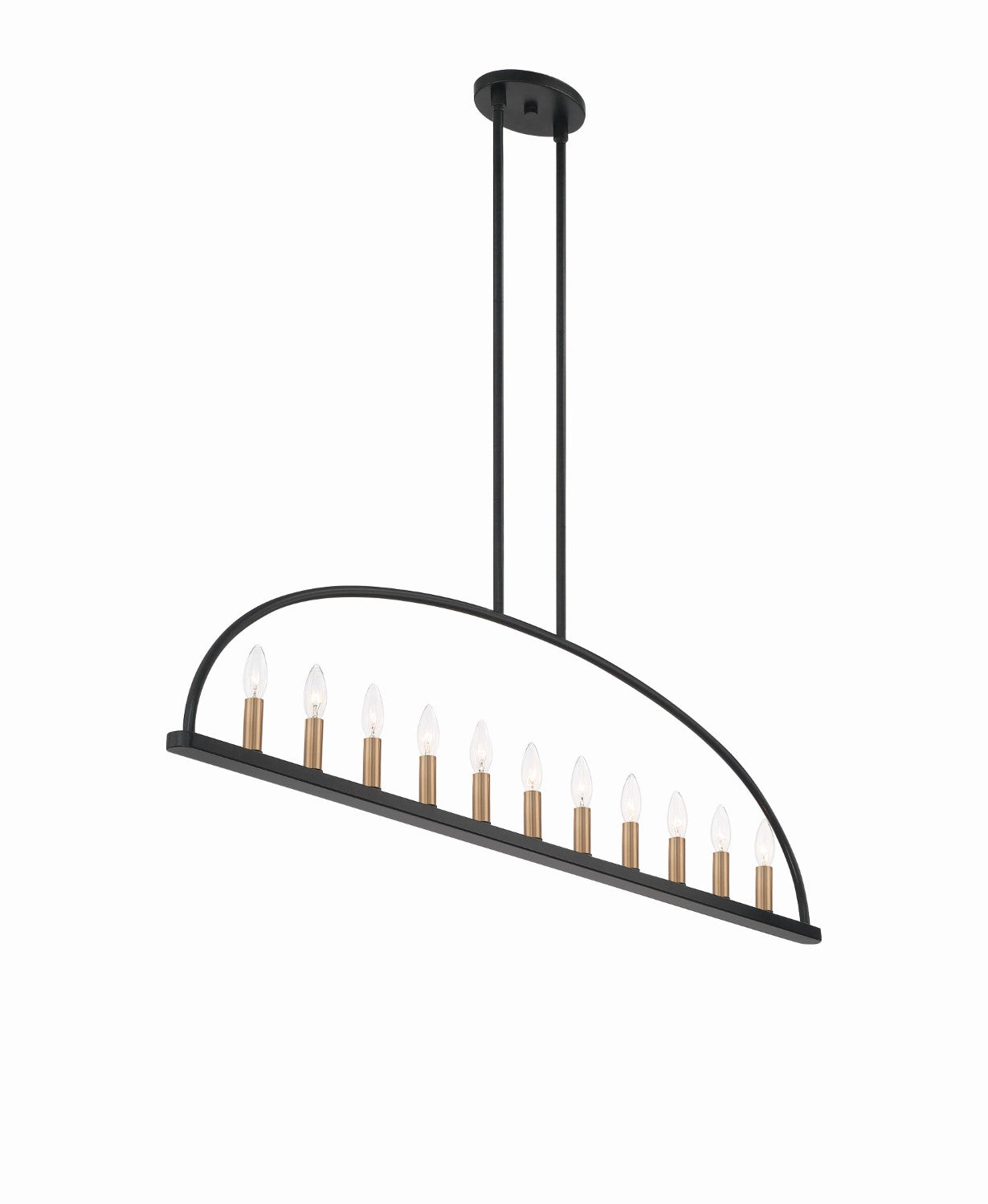 Crystorama ABB-3009 Abbott 11 Light Linear Chandelier