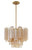Crystorama ADD-300-AG-AM Addis 4 Light Chandelier - Aged Brass