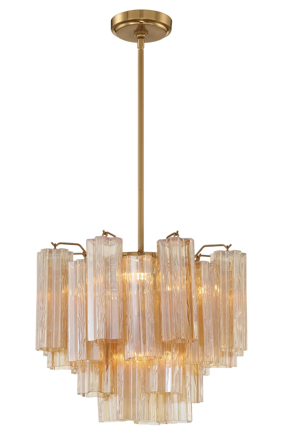 Crystorama ADD-300-AG-AM Addis 4 Light Chandelier - Aged Brass