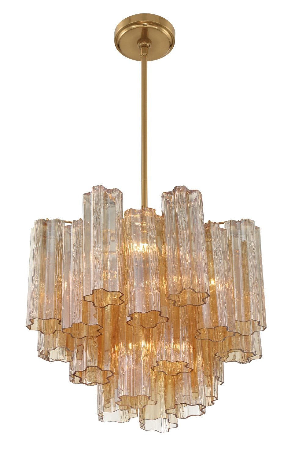 Crystorama ADD-300-AG-AM Addis 4 Light Chandelier - Aged Brass