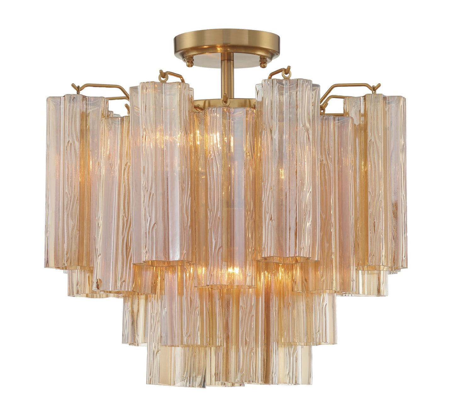 Crystorama ADD-300-AG-AM_CEILING Addis 4 Light Ceiling Mount - Aged Brass