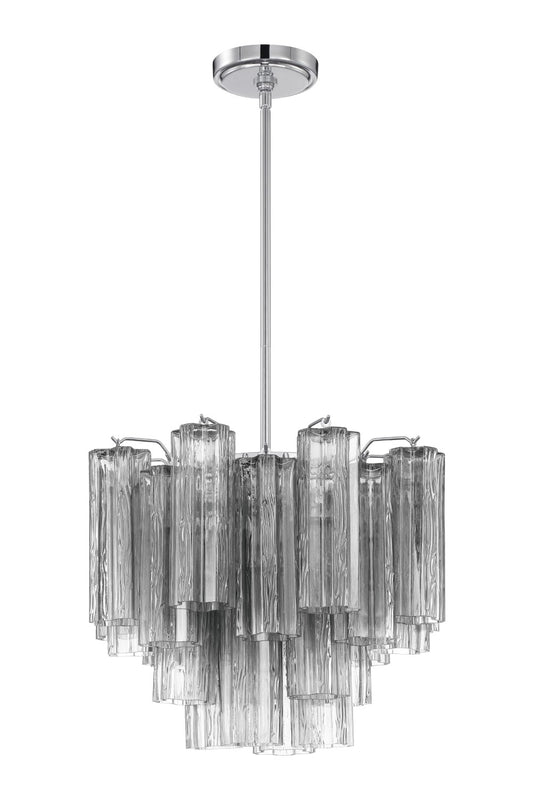 Crystorama ADD-300-CH-SM Addis 4 Light Chandelier - Polished Chrome