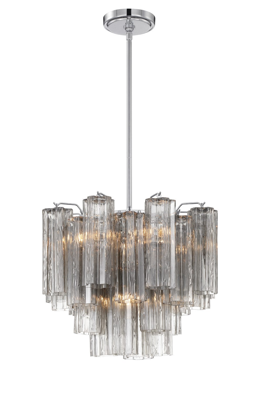Crystorama ADD-300-CH-SM Addis 4 Light Chandelier - Polished Chrome