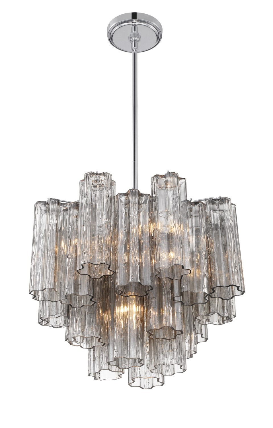 Crystorama ADD-300-CH-SM Addis 4 Light Chandelier - Polished Chrome