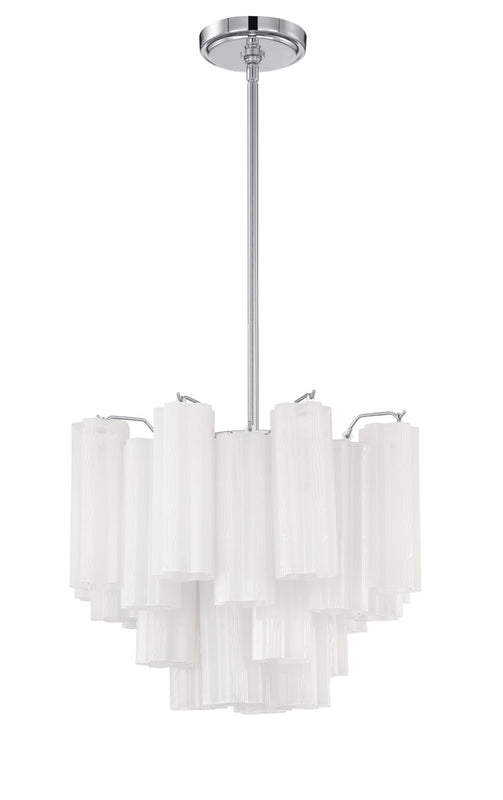 Crystorama ADD-300-WH Addis 4 Light Chandelier