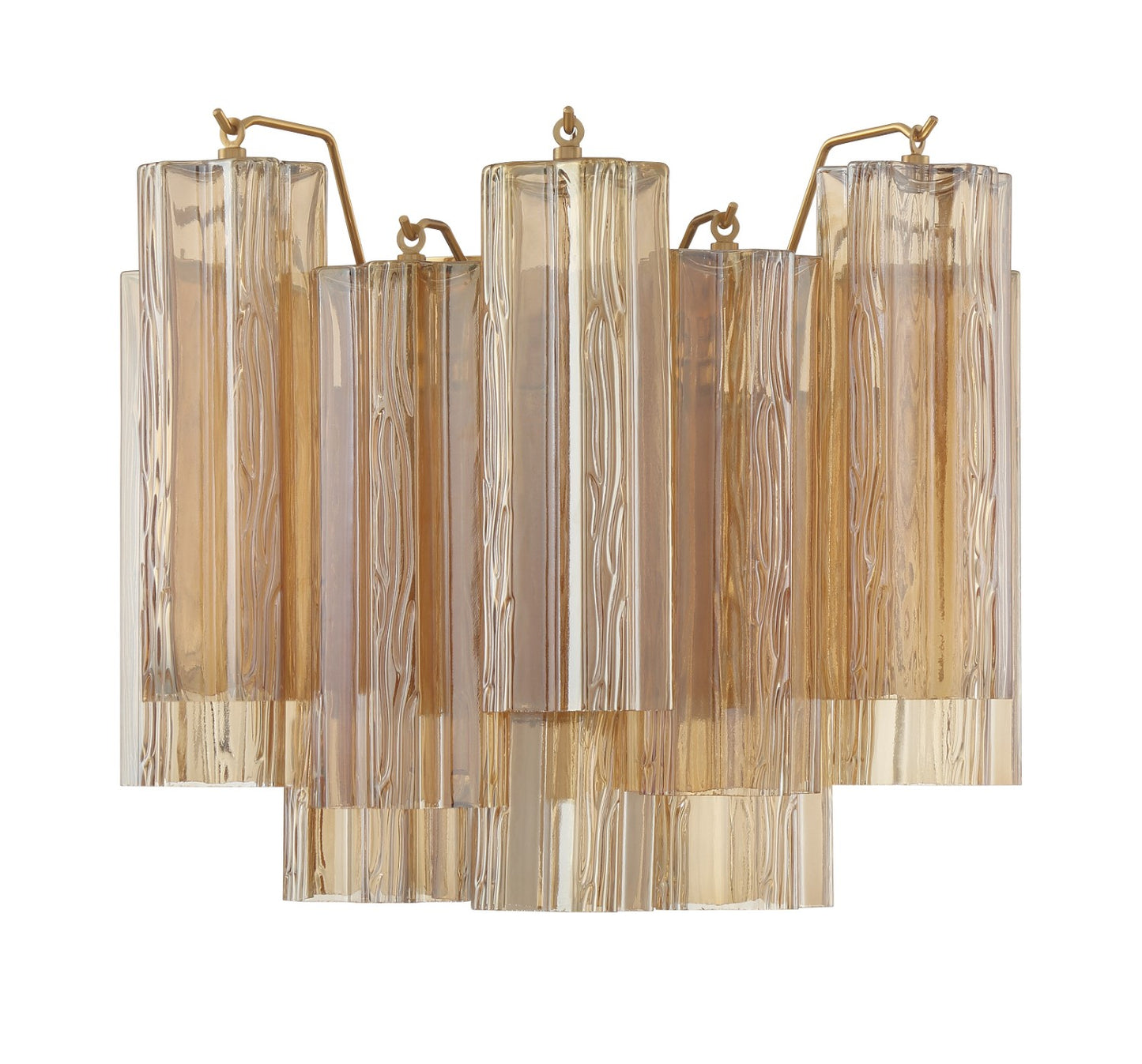 Crystorama ADD-302-AG-AM Addis 2 Light Wall Mount - Aged Brass