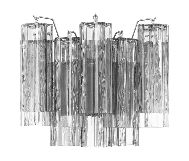 Crystorama ADD-302-CH-SM Addis 2 Light Wall Mount - Polished Chrome