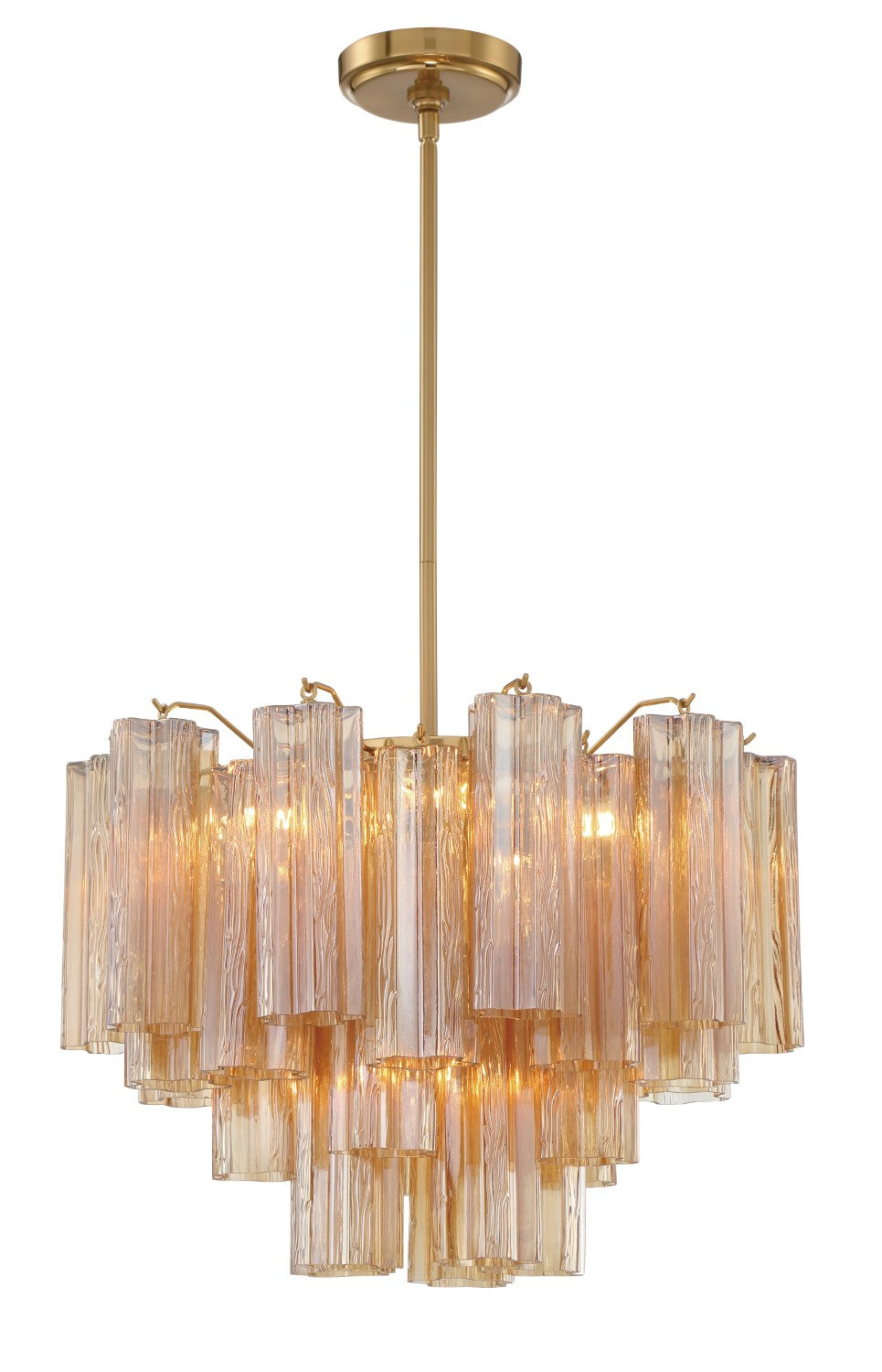 Crystorama ADD-306-AG-AM Addis 6 Light Chandelier - Aged Brass