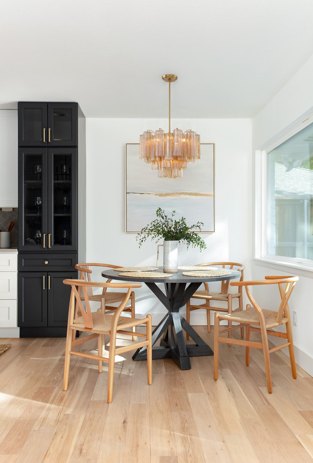 Crystorama ADD-306-AG-AM Addis 6 Light Chandelier - Aged Brass