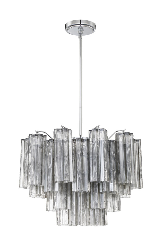 Crystorama ADD-306-CH-SM Addis 6 Light Chandelier - Polished Chrome