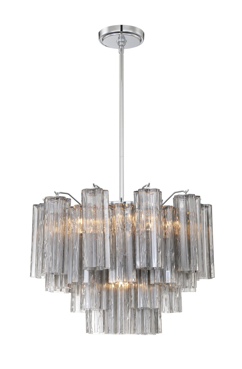 Crystorama ADD-306-CH-SM Addis 6 Light Chandelier - Polished Chrome