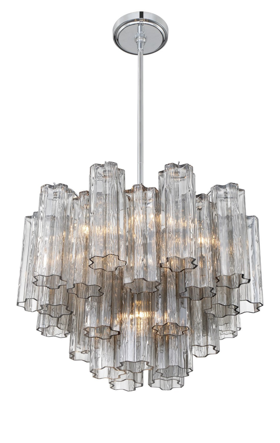 Crystorama ADD-306-CH-SM Addis 6 Light Chandelier - Polished Chrome