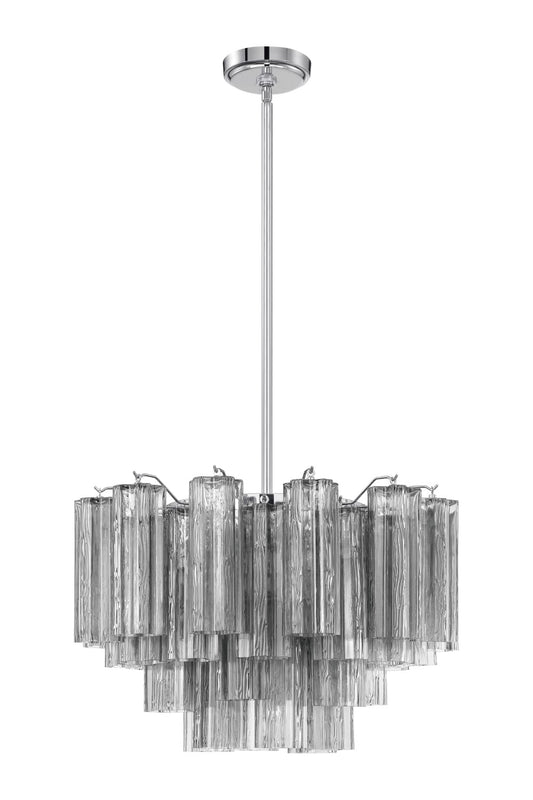 Crystorama ADD-308-CH-SM Addis 9 Light Chandelier - Polished Chrome