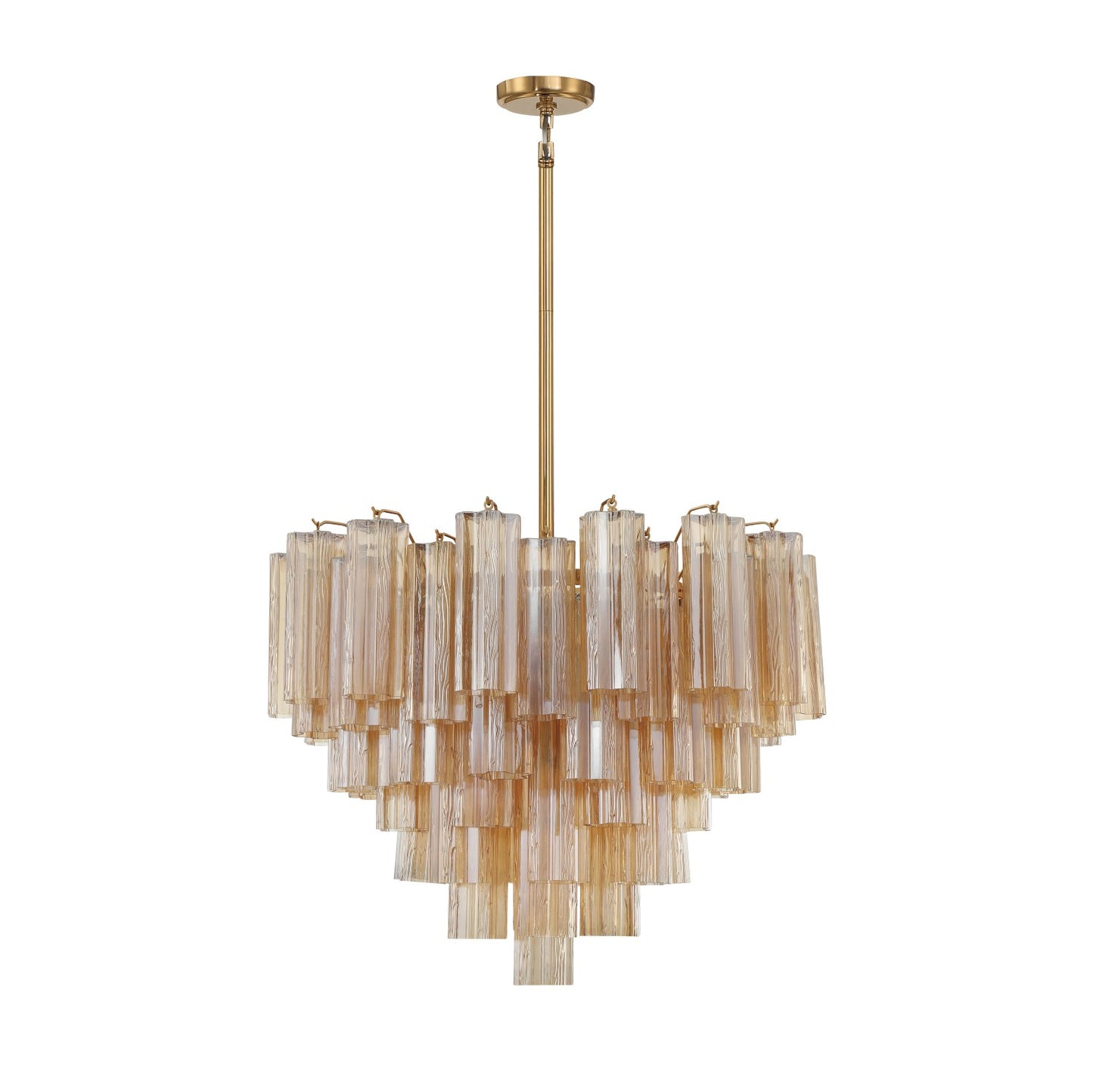 Crystorama ADD-312-AG-AM Addis 12 Light Chandelier - Aged Brass
