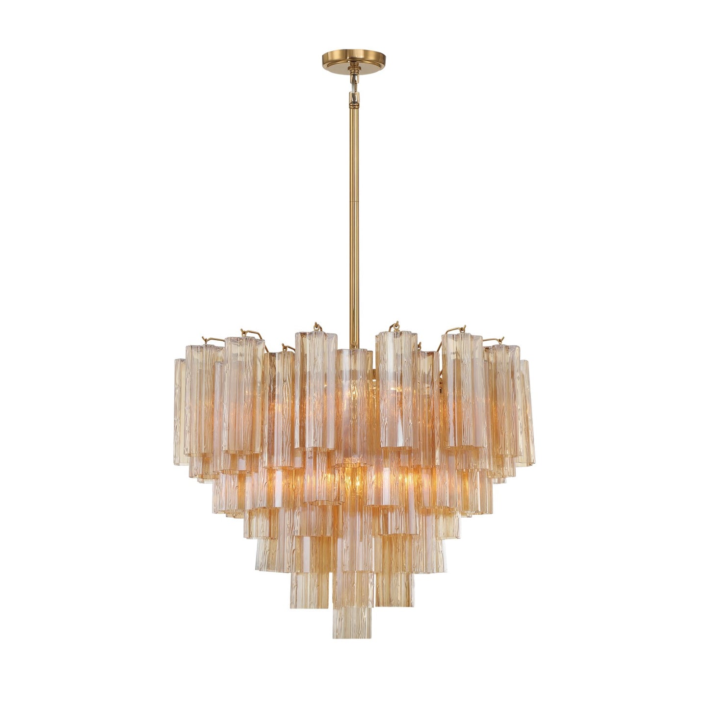 Crystorama ADD-312-AG-AM Addis 12 Light Chandelier - Aged Brass