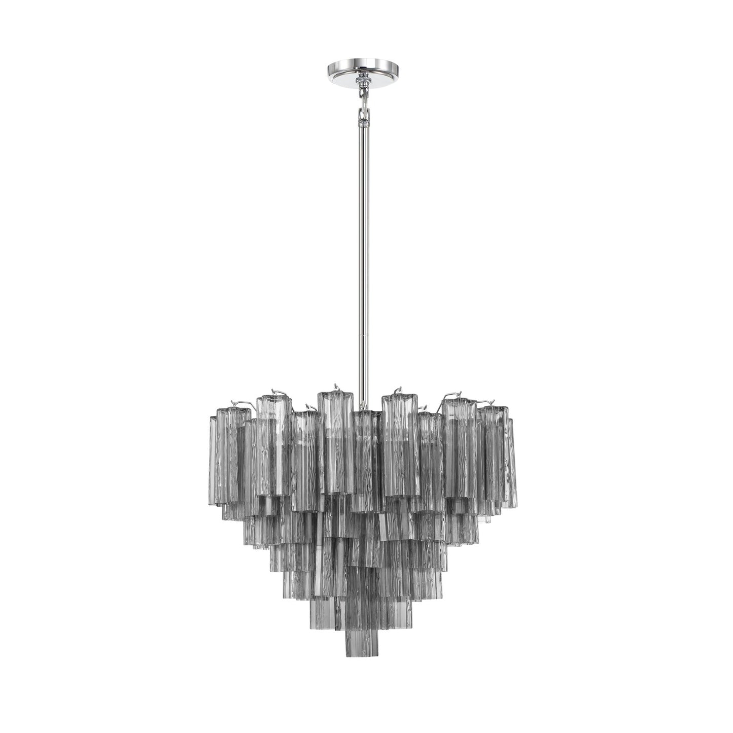 Crystorama ADD-312-CH-SM Addis 12 Light Chandelier - Polished Chrome