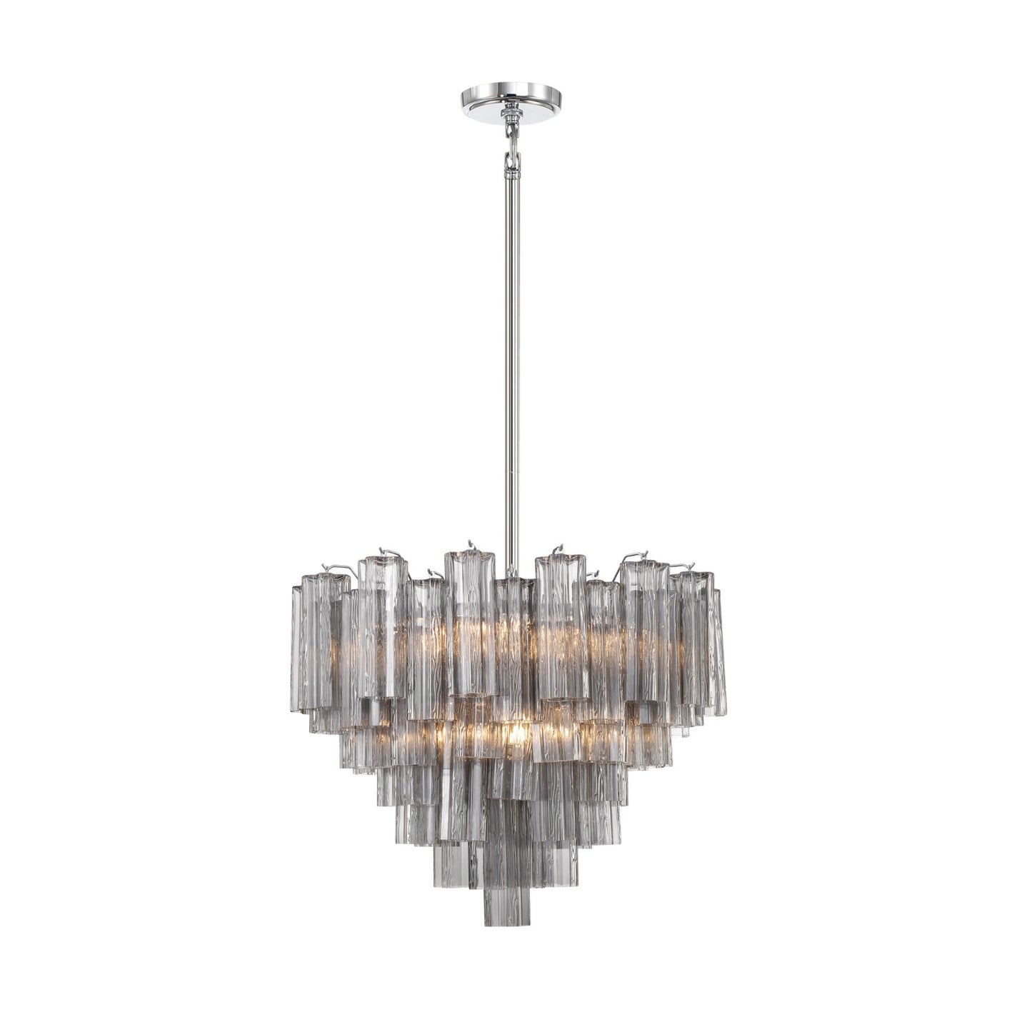 Crystorama ADD-312-CH-SM Addis 12 Light Chandelier - Polished Chrome