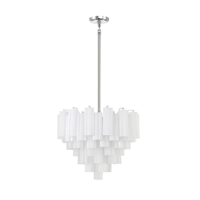 Crystorama ADD-312-WH Addis 12 Light Chandelier