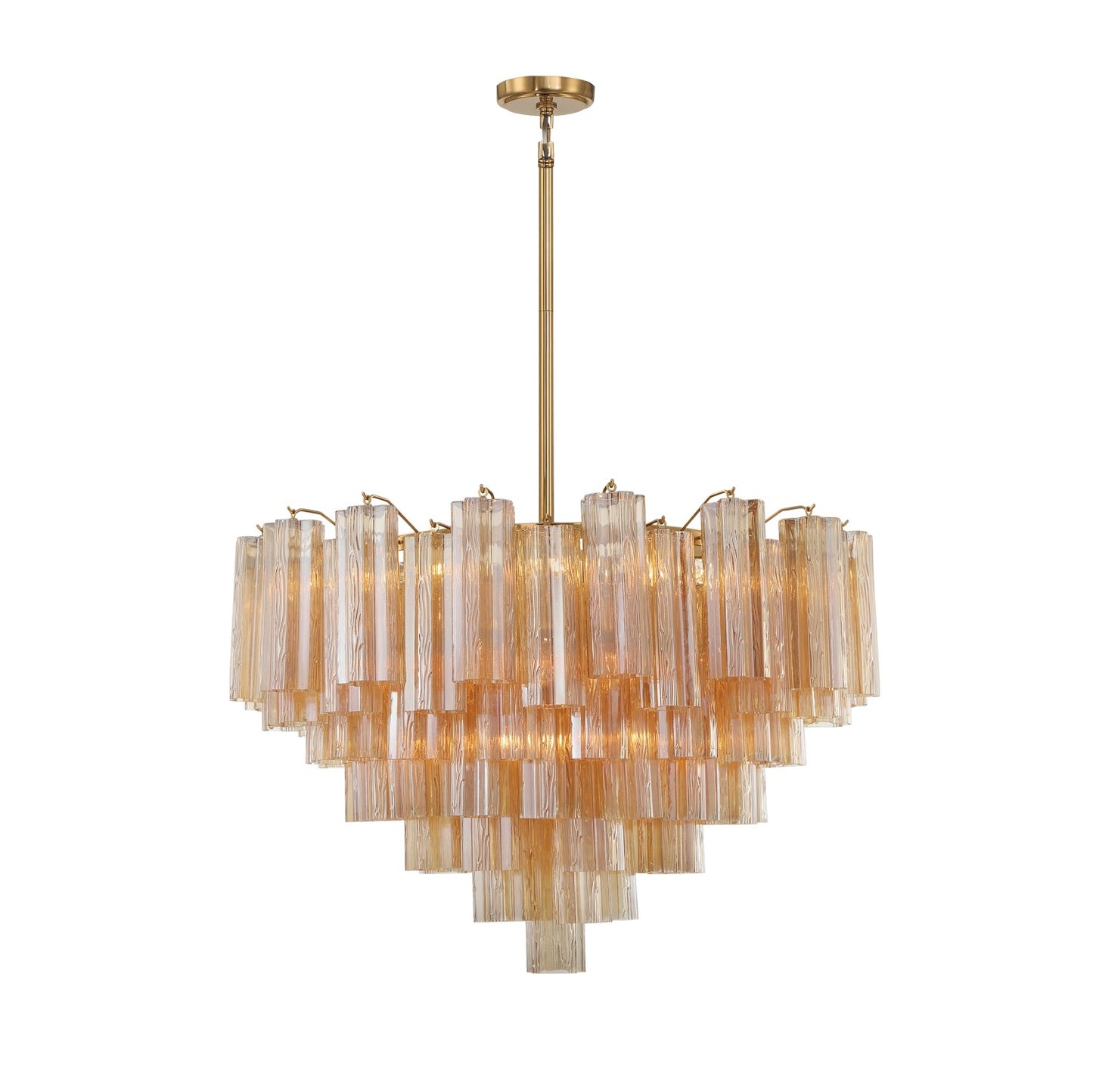 Crystorama ADD-316-AG-AM Addis 16 Light Chandelier - Aged Brass