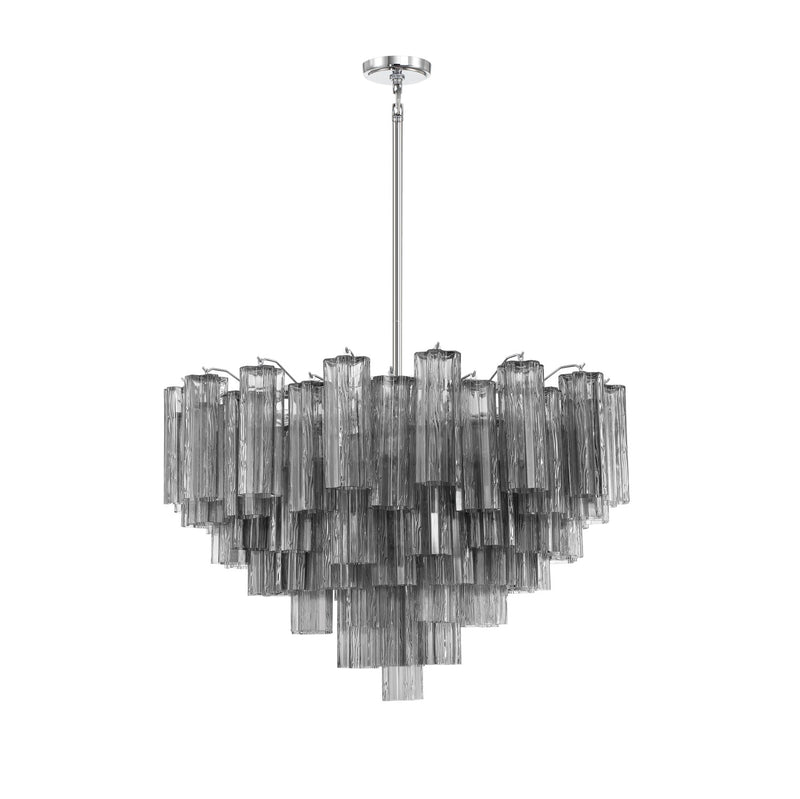 Crystorama ADD-316-CH-SM Addis 16 Light Chandelier - Polished Chrome
