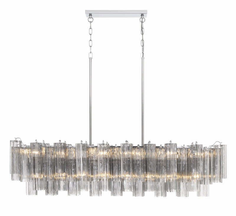 Crystorama ADD-317-CH-SM Addis 14 Light Chandelier - Polished Chrome