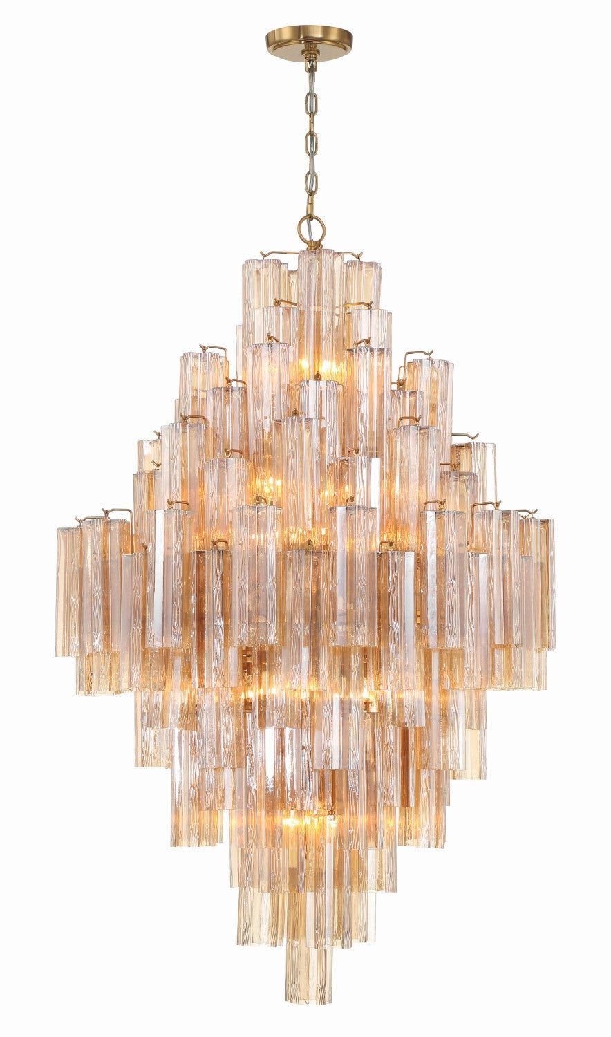 Crystorama ADD-319-AG-AM Addis 20 Light Chandelier - Aged Brass